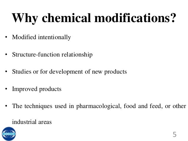 chemical modifications of protein and its applications