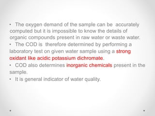 Chemical oxygen demand(COD) | PPTX