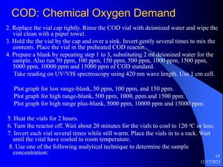 Cod Ppm Chemical Parameters in Basic Environmental Technology-1.ppt