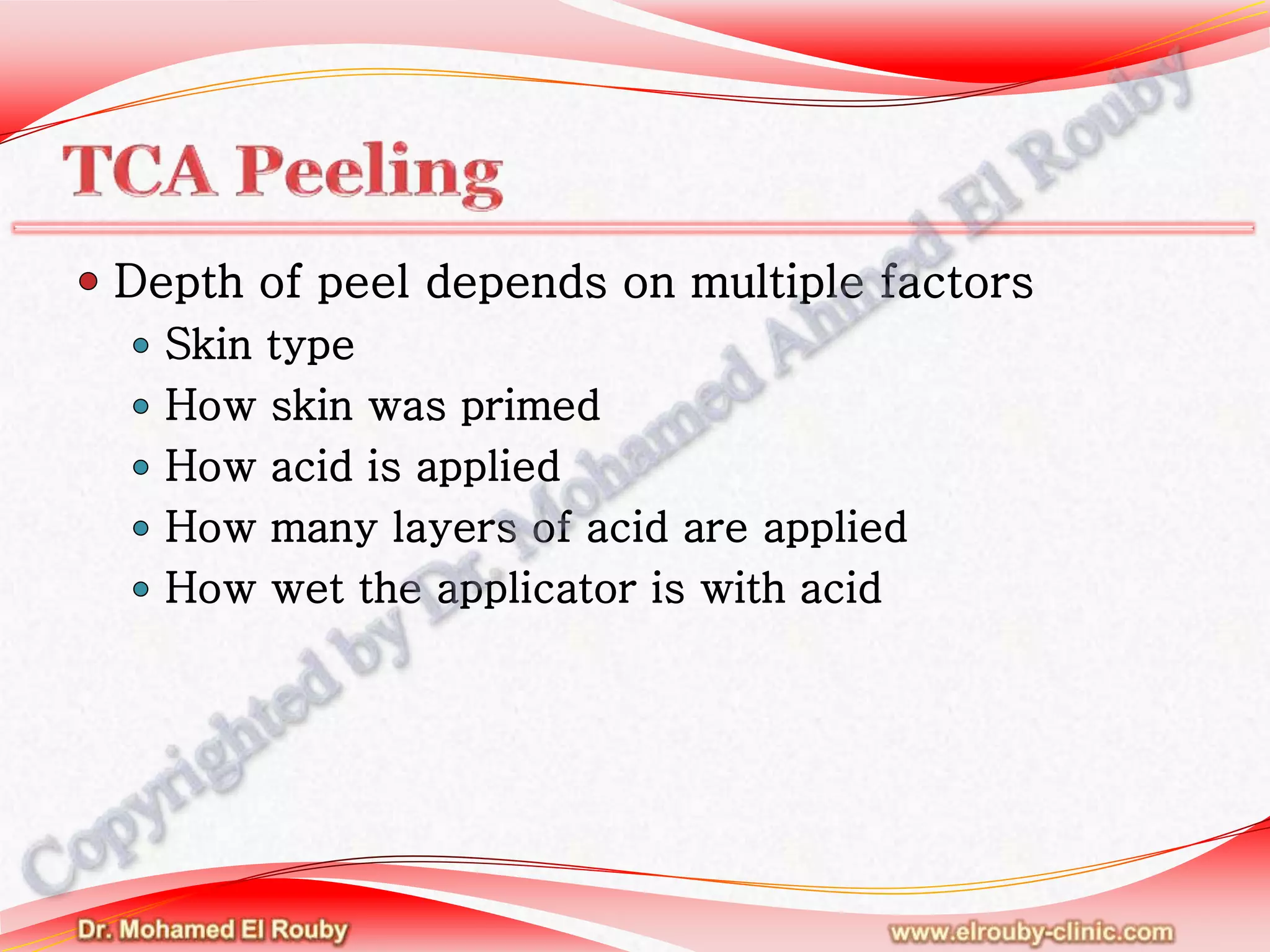 Chemical peel