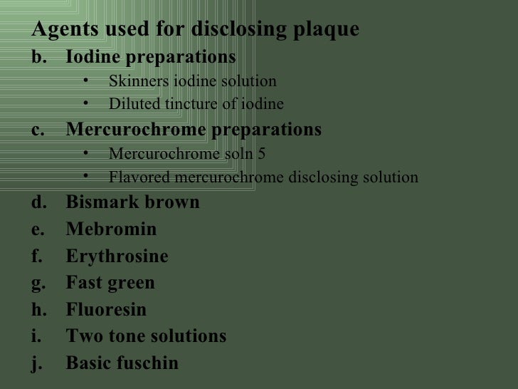 Chemical Plaque Control