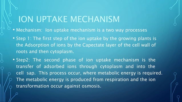 CHEMICAL POTENTIAL AND ION UPTAKE MECHANISM .pptx