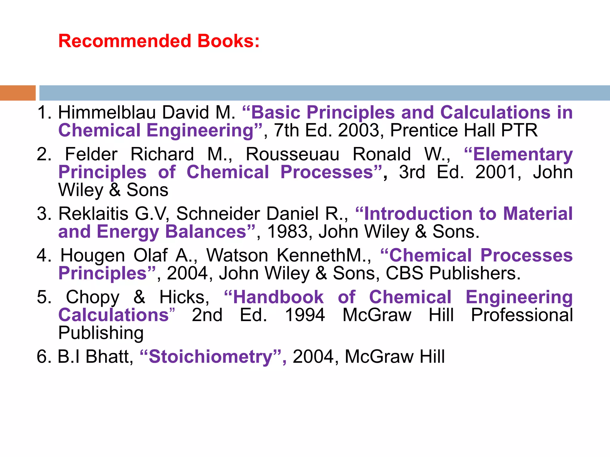 Chemical principle processes 1 | PPTX