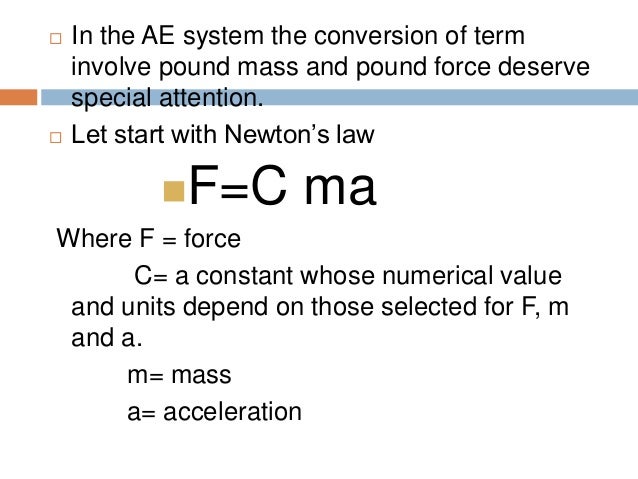 Pound Mass To Pound Force slidedocnow