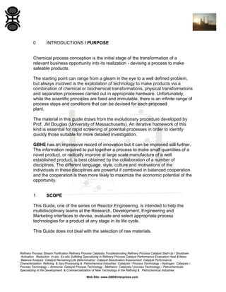 Chemical Process Conception | PDF
