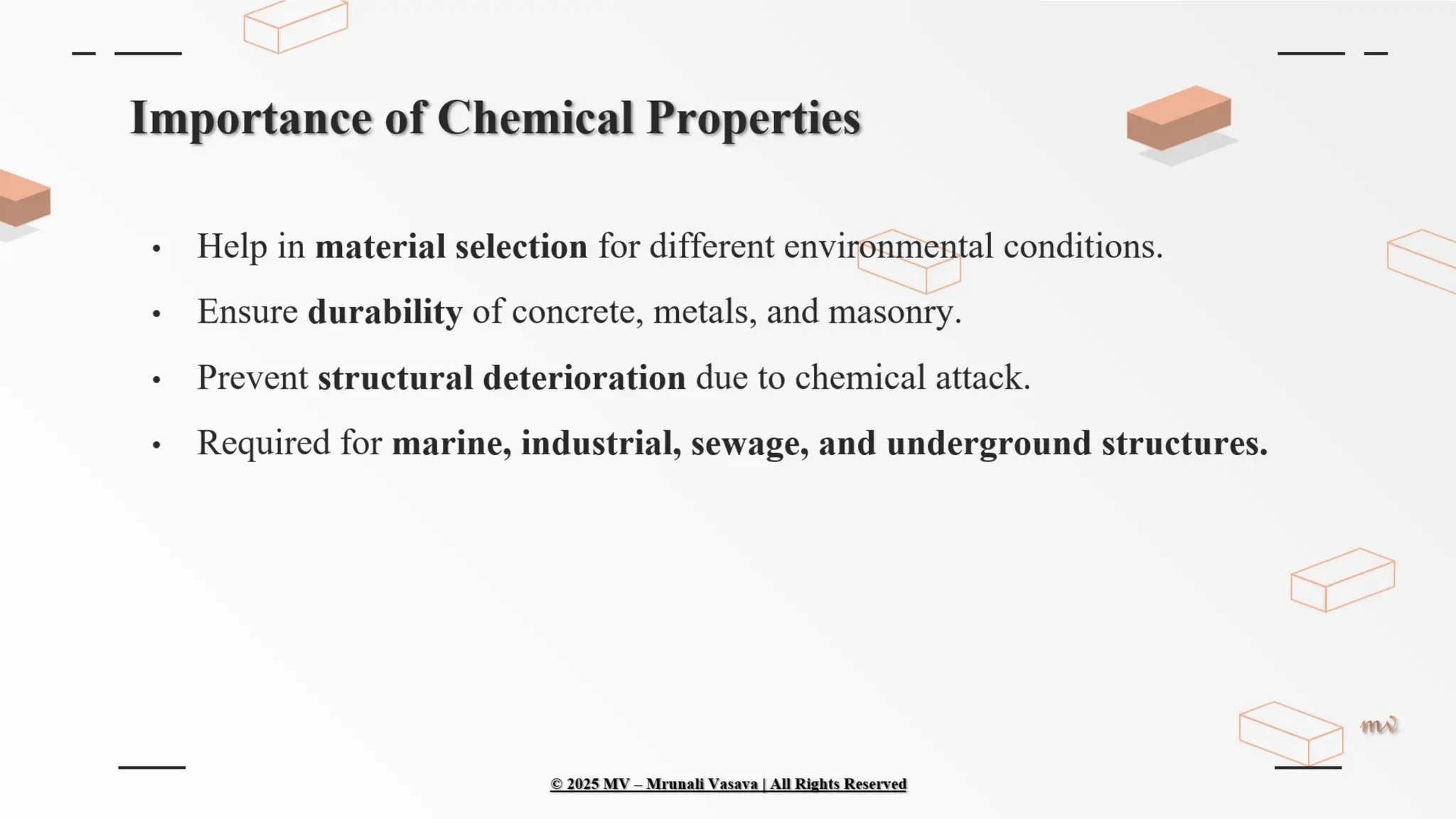 Chemical Properties of Construction Materials | PPTX