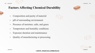 Chemical Properties of Construction Materials | PPTX