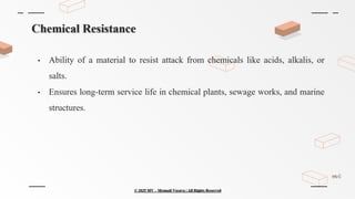 Chemical Properties of Construction Materials | PPTX