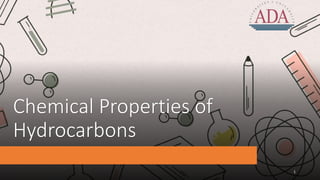 Chemical Properties of
Hydrocarbons
1
 