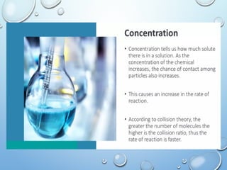 CHEMICAL REACTION and factors affecting the rate of chemical reaction | PPT