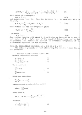 Chemical reaction engineering handbook of solved problems | PDF