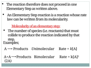 Comprehensive Study of Chemical Reaction Kinetics and Mechanisms | PPTX