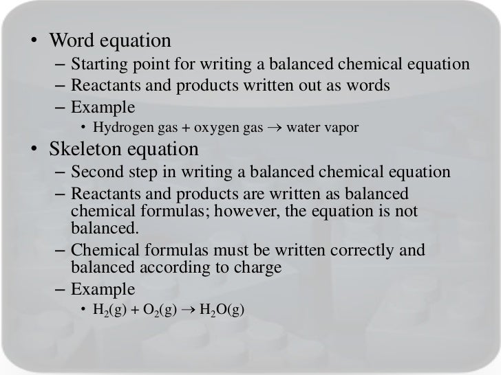 Writing Word And Skeleton Equations Worksheet - Tessshebaylo