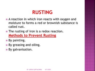 Overall Rust Reaction Chemical reactions and equations 10 chm(1) | PPTX
