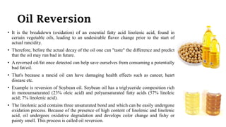 Oil Rancidiry Chemical reactions and rancidity of fats | PDF