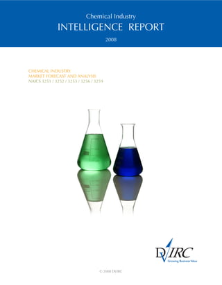 Chemical Industry
INTELLIGENCE REPORT
2008
CHEMICAL INDUSTRY
MARKET FORECAST AND ANALYSIS
NAICS 3251 / 3252 / 3253 / 3256 / 3259
© 2008 DVIRC
Growing BusinessValue
 