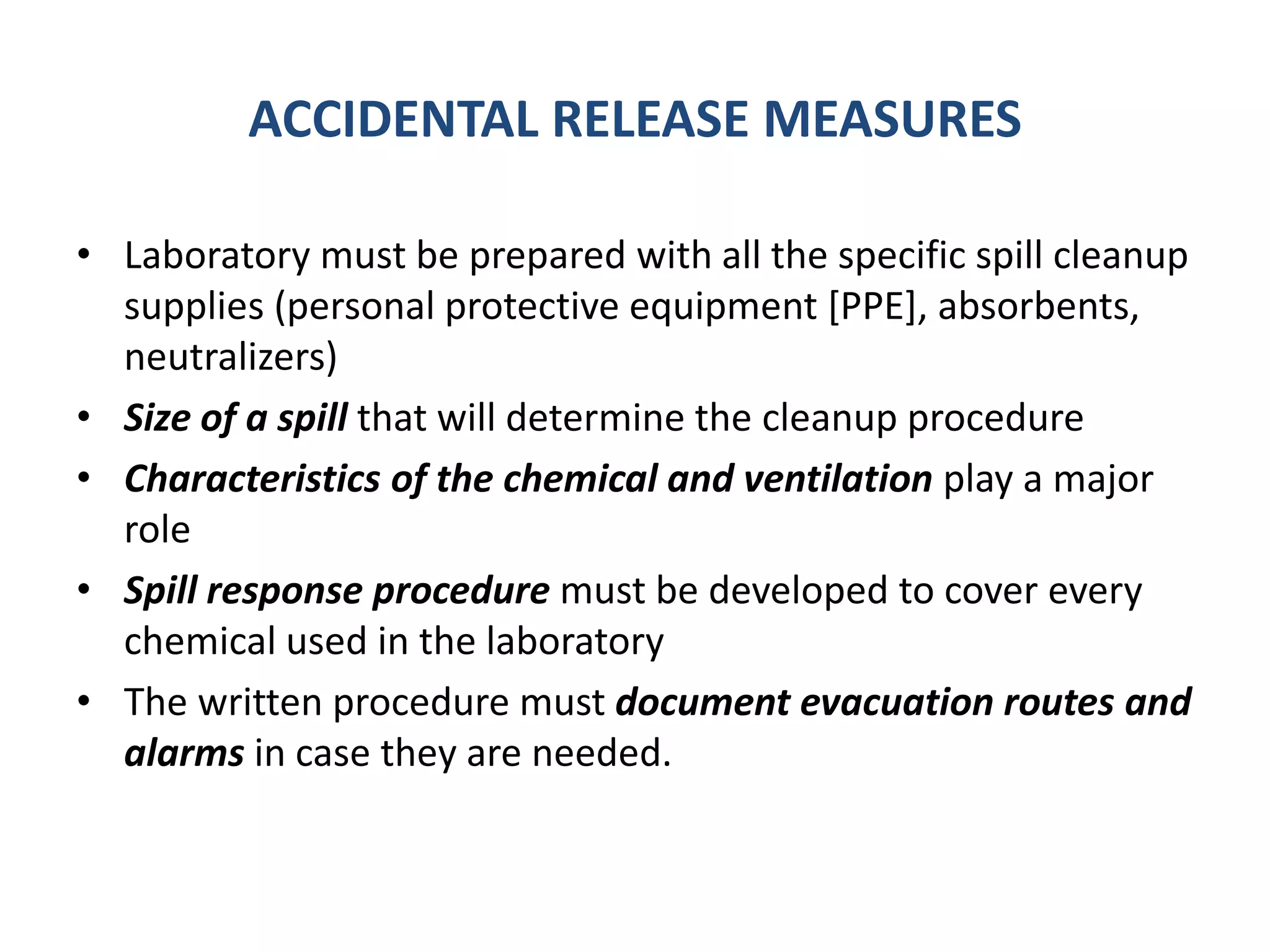 Chemical safety in histopathology lab PPT