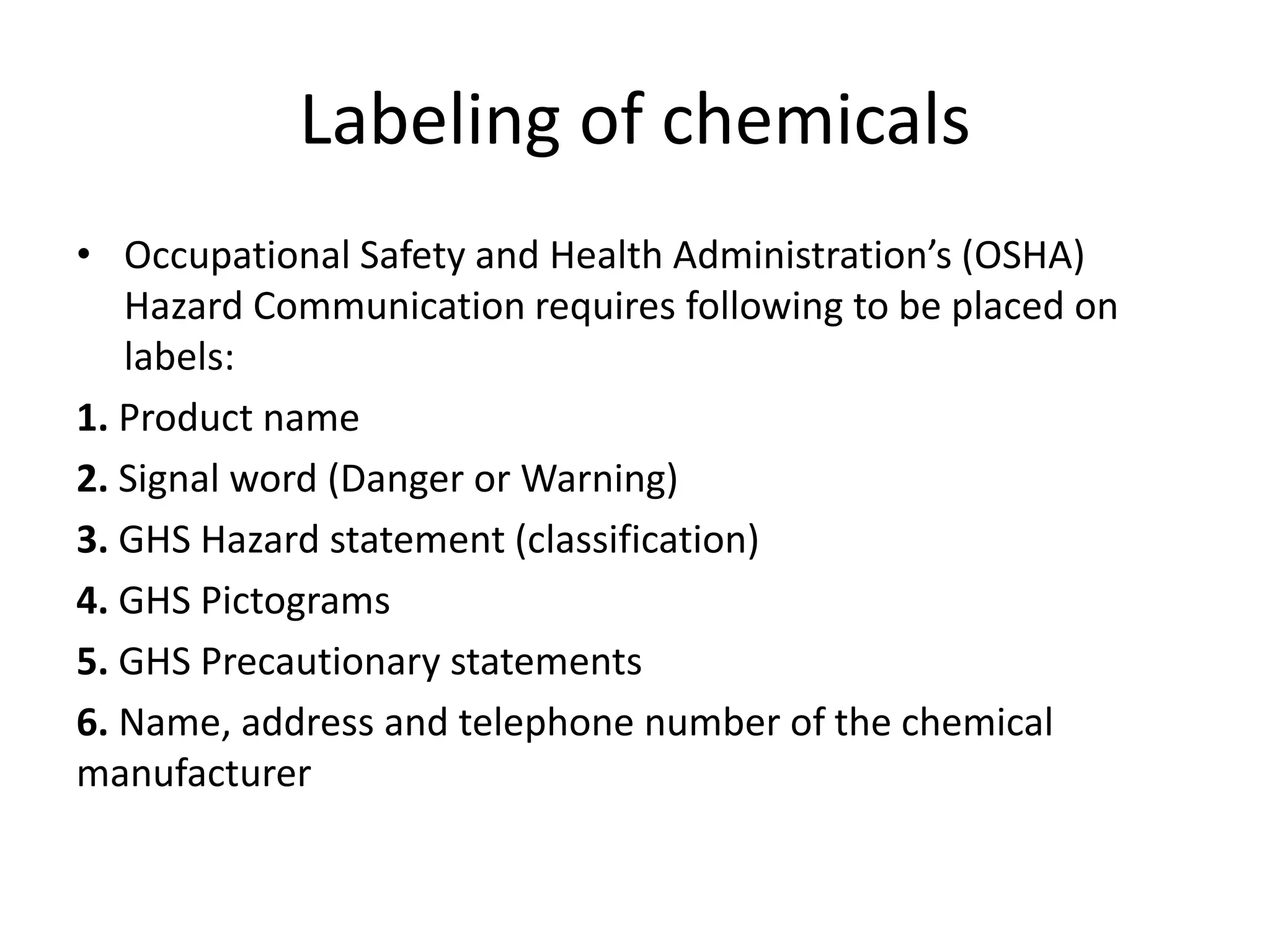 Chemical safety in histopathology lab PPT