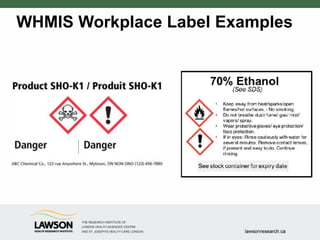 WHMIS Workplace Label Examples
 