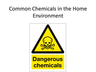 Common Chemicals in the Home
Environment
 