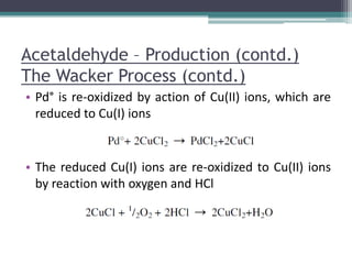 Homogeneous Wacker Chemicals based on ethylene | PPTX