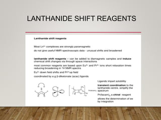 LANTHANIDE SHIFT REAGENTS
 