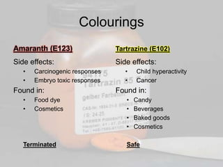 Chemicals in food and cosmetics | PPTX