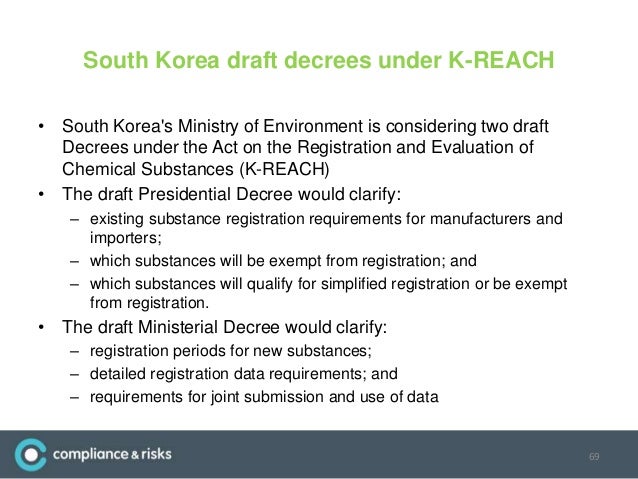 presidential decree k-reach 2014, on latest Chemicals news Quarterly, q1 regulatory presidential decree k-reach 2014, on latest Chemicals news Quarterly, q1 regulatory