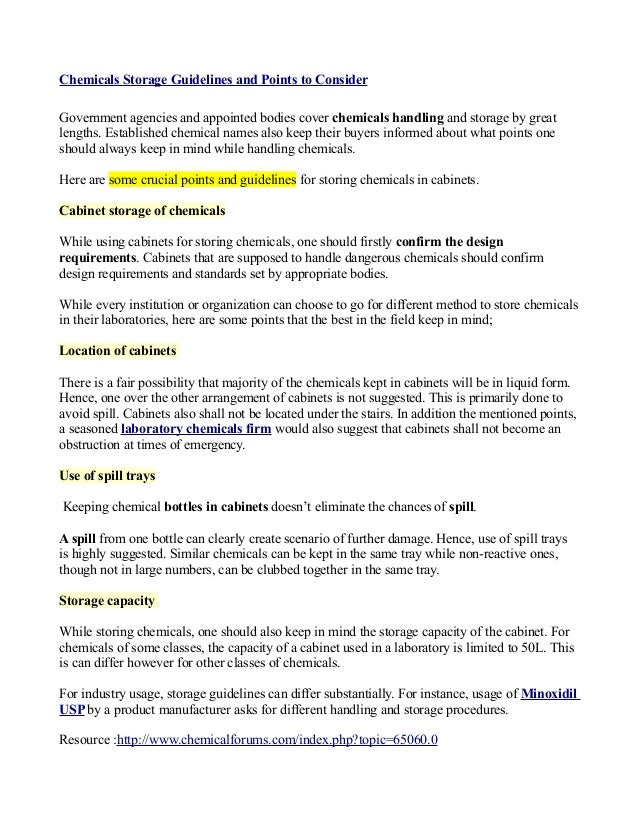 Osha Chemical Storage Chart