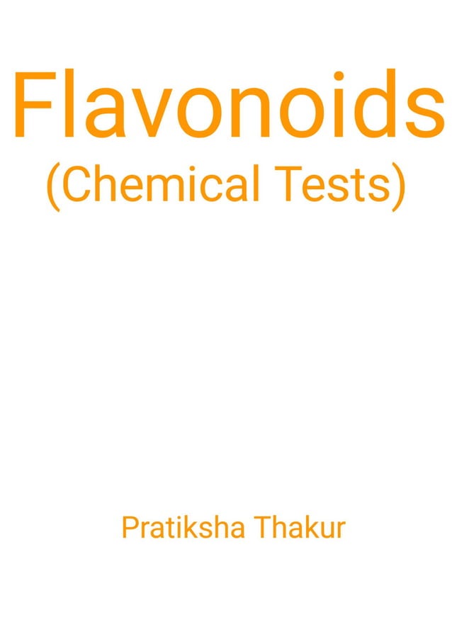 Chemical Tests of Flavonoids PDF