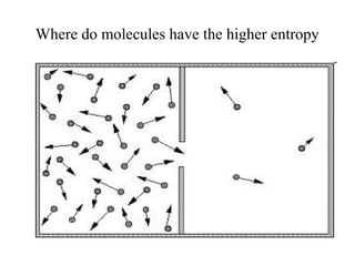Where do molecules have the higher entropy 
 