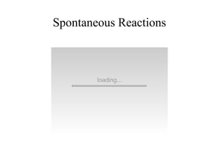 Spontaneous Reactions 
 