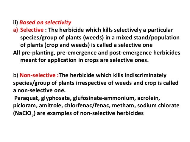 Chemical Weed Control