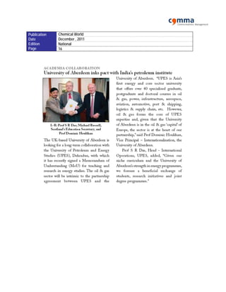 Publication   Chemical World
Date          December , 2011
Edition       National
Page          16
 