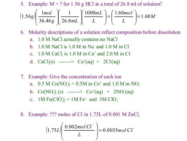 Solutions and Chemical Reactions