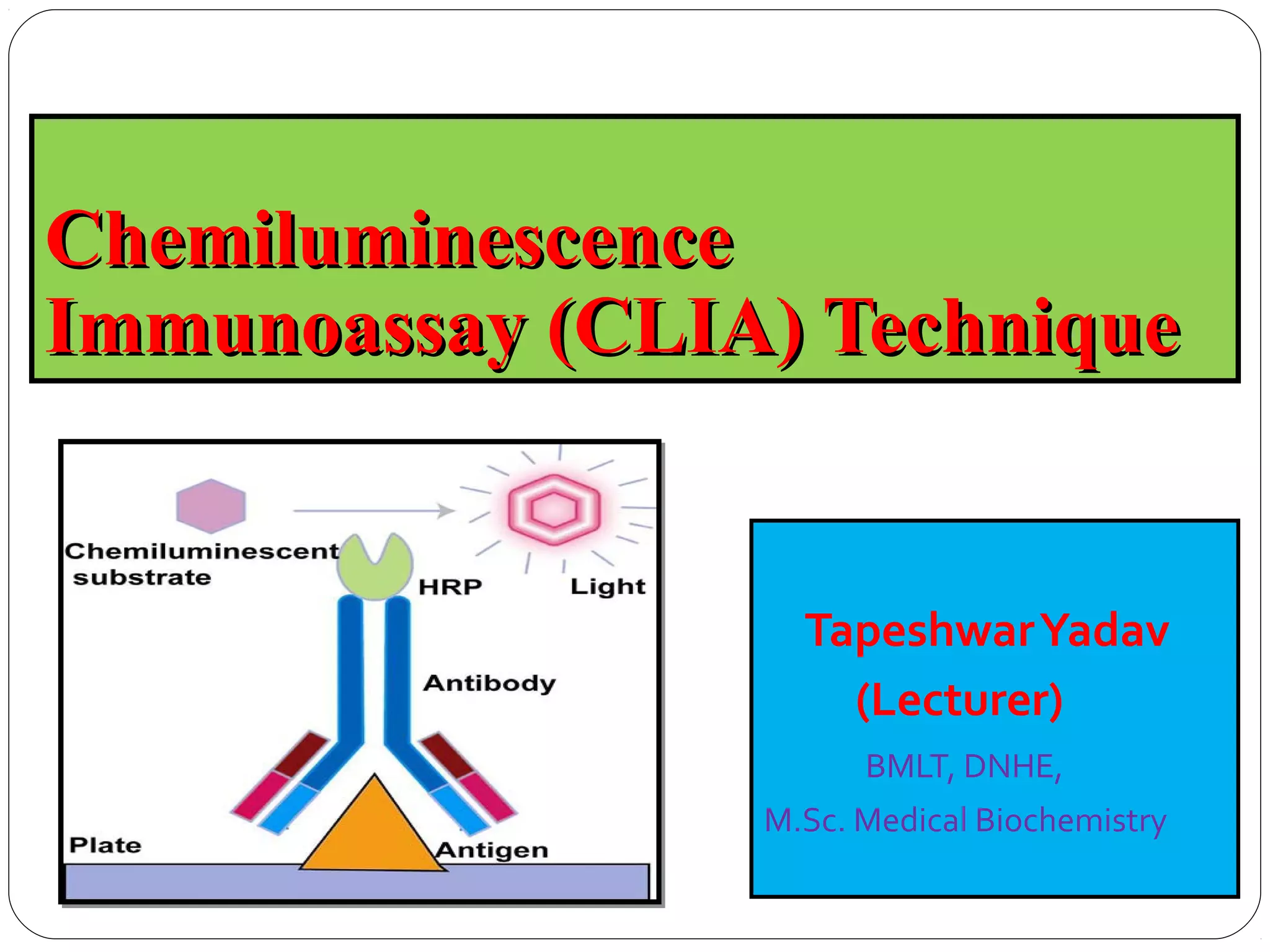Chemiluminescence Immunoassay (CLIA) Technique | PPT