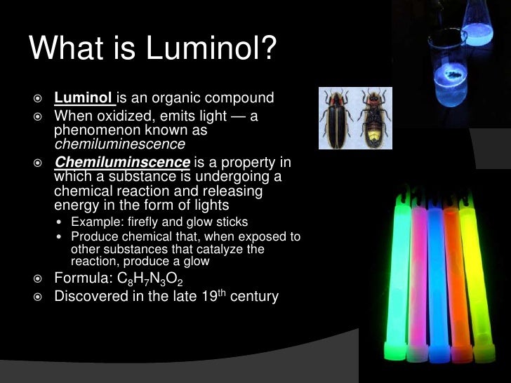 Chemiluminescence in blood stain detection ppt