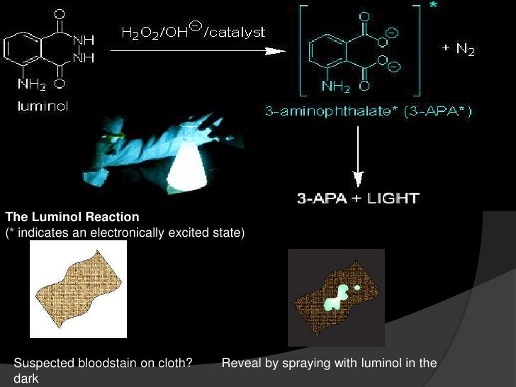 Chemiluminescence in blood stain detection ppt