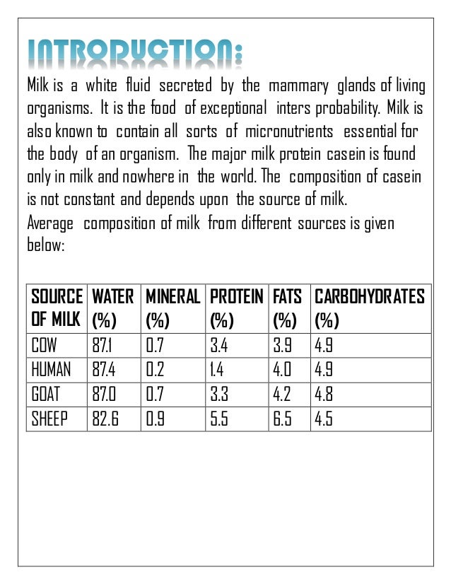Amount Of Casein In Milk