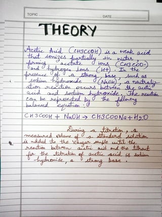 Chemistry Investigatory Project Class 11