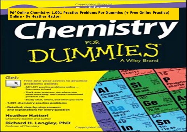 pdf online chemistry 1 001 practice problems for dummies chemistry for dummies