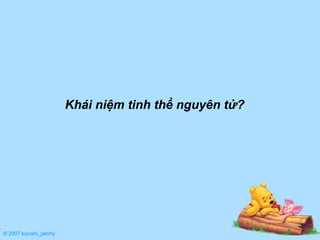 © 2007 kiyoshi_penny Khái niệm tinh thể nguyên tử? 