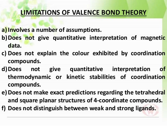 What Is Valence Bond Theory In Coordination Pound