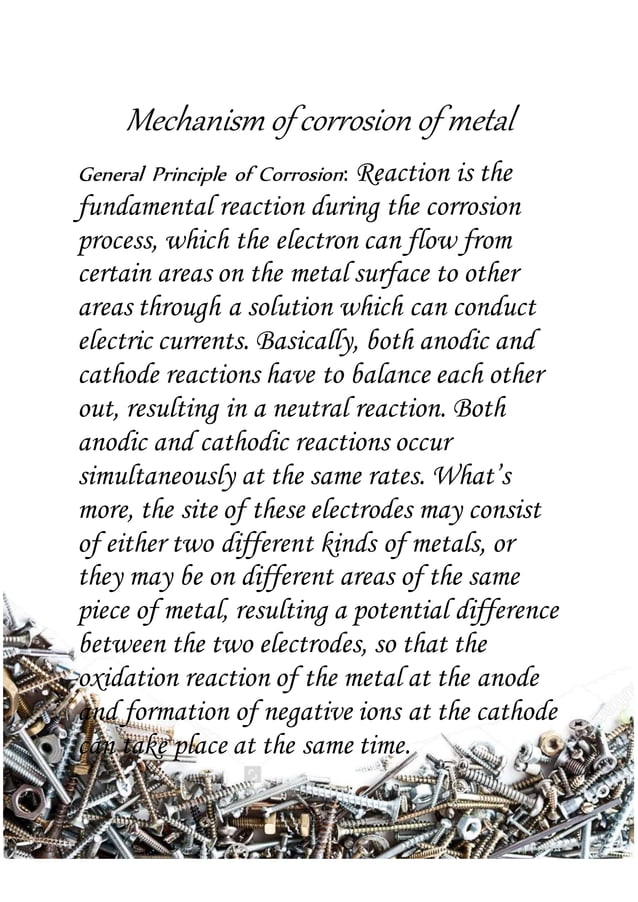STUDY OF THE EFFECT OF METAL COUPLING ON THE RUSTING OF IRON