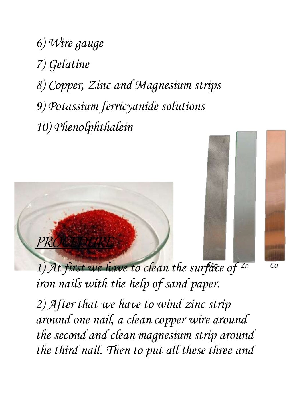 STUDY OF THE EFFECT OF METAL COUPLING ON THE RUSTING OF IRON