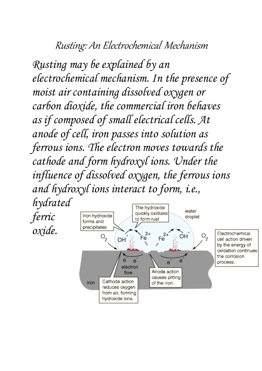 STUDY OF THE EFFECT OF METAL COUPLING ON THE RUSTING OF IRON