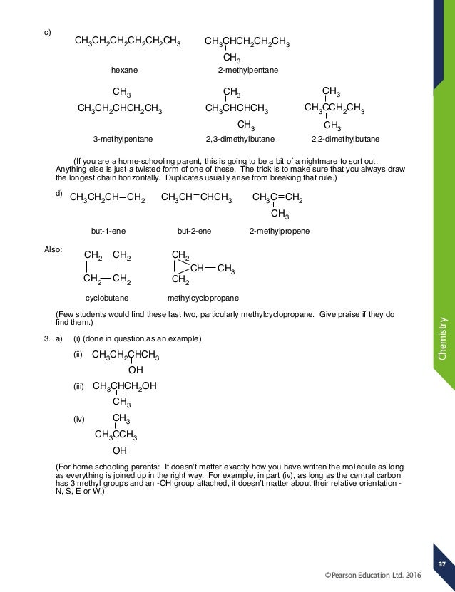 Chemistry Textbook Answers