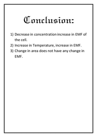 Chemistry Investigation Project (Daniel cell). | DOCX