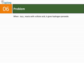 Problem06When             reacts with a dilute acid, it gives hydrogen peroxide.