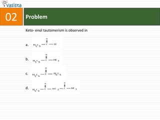 Problem02Keto- enoltautomerism is observed ina.b.c.d.